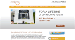 Desktop Screenshot of melrosefamilydentistry.com
